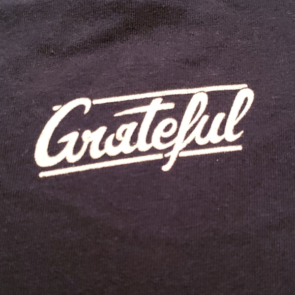 MENS LARGE BLUE GRATEFUL COTTON TEE - Picture 3 of 6